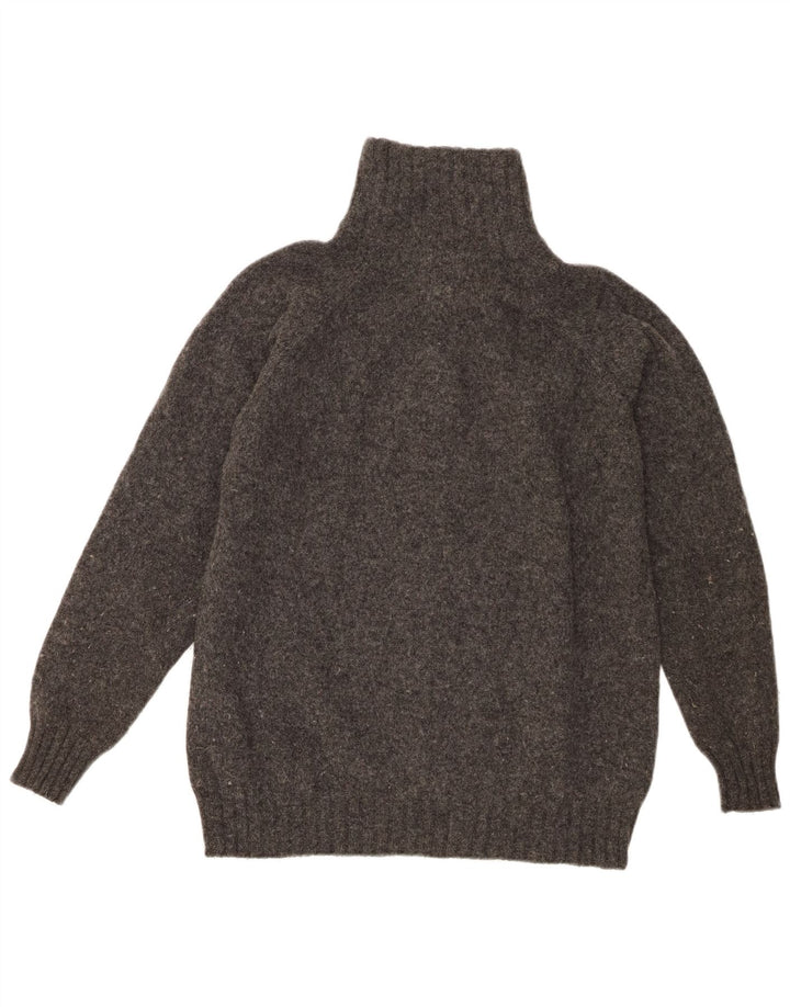 Zara Mens Cardigan Sweater Large Grey Wool
