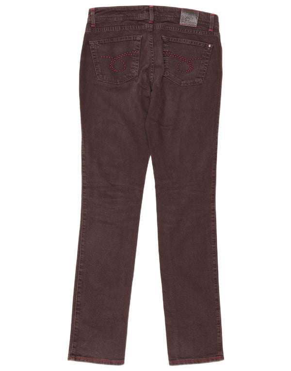 Trussardi Womens Slim Jeans W30 L33 Brown Cotton