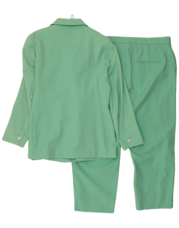 Marks & Spencer Womens Double Breasted 2 Piece Suit UK 20 2XL W42 L26 Green
