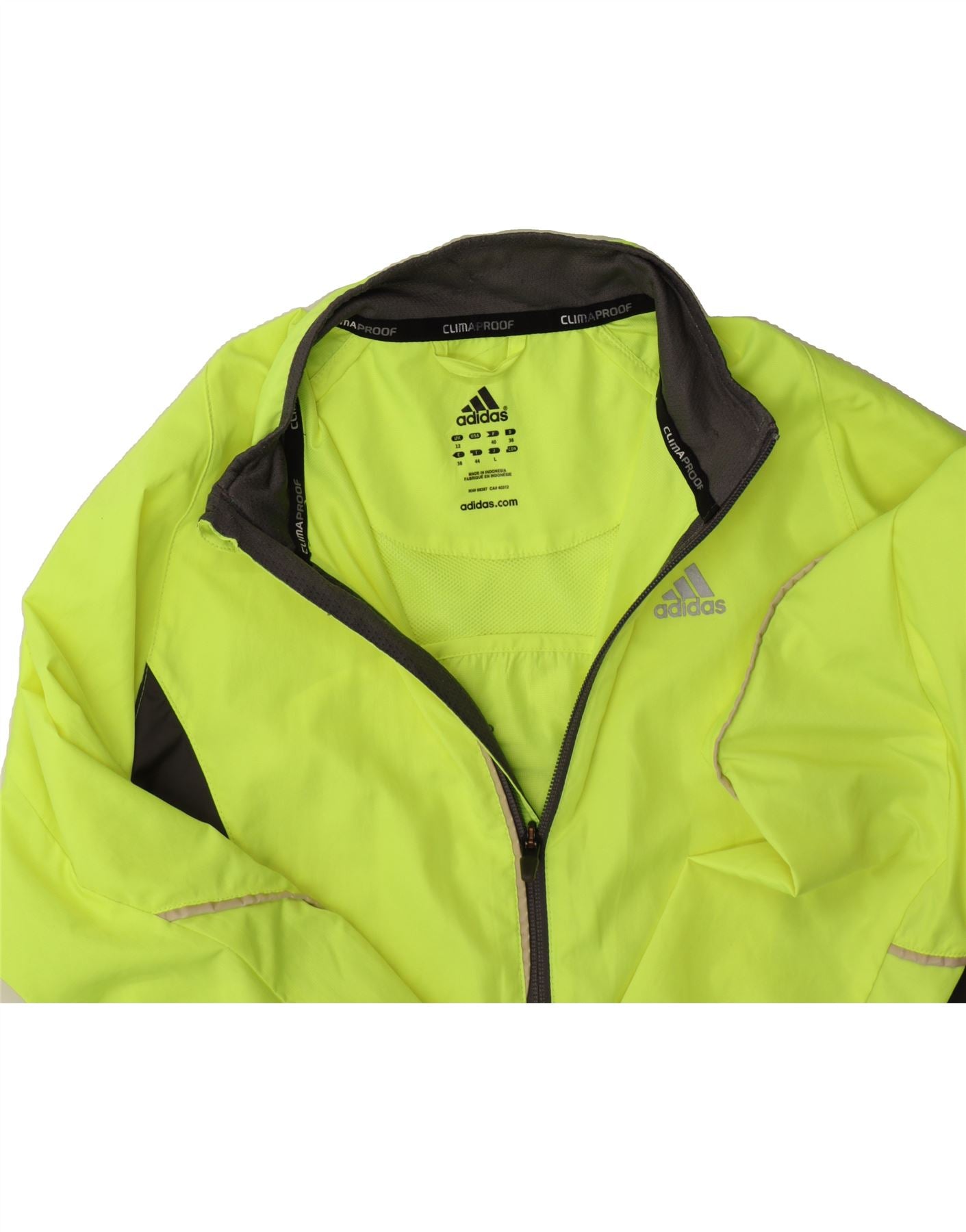 ADIDAS Mens Tracksuit Top Jacket UK 12 Medium Green Colourblock