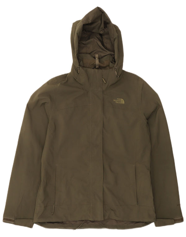 The North Face Womens Hooded Windbreaker Jacket UK 14 Medium Khaki