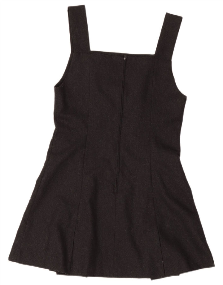 Vintage Womens Mini Sleeveless A-Line Dress IT 44 Medium Grey Wool