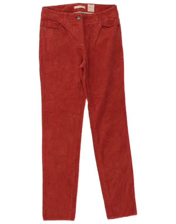 White Stuff Womens Slim Corduroy Trousers UK 8 Small W28 L29 Red Cotton