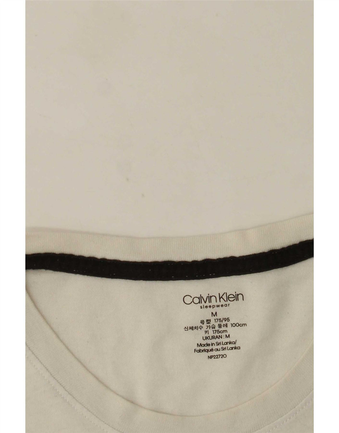 Calvin Klein Mens Graphic T-Shirt Top Medium White Colourblock