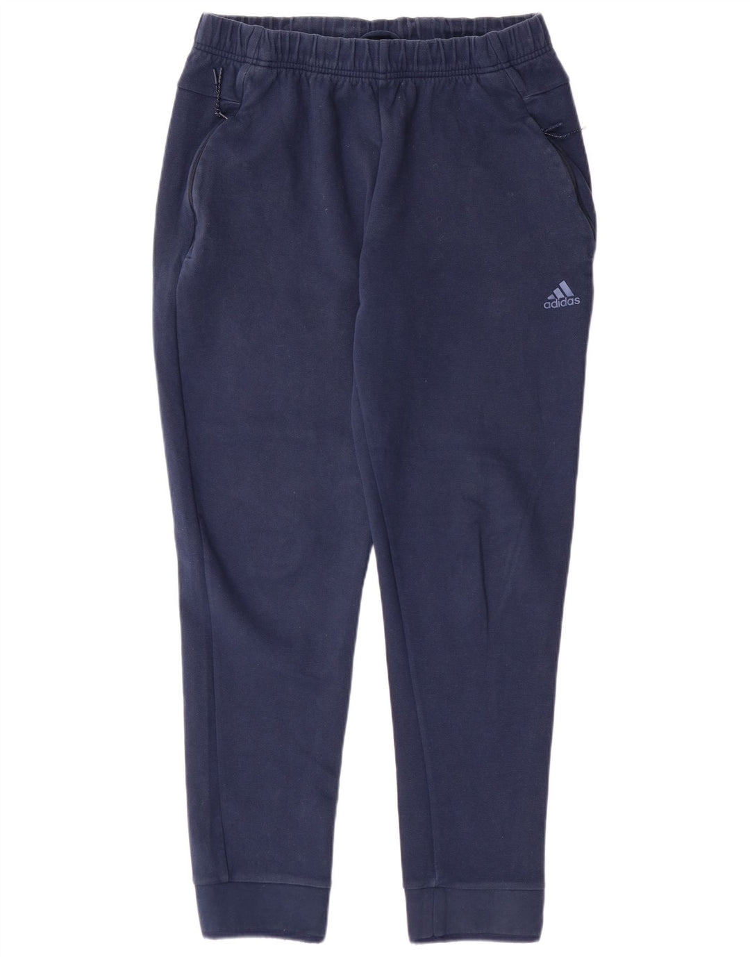 ADIDAS Mens Tracksuit Trousers Joggers Large  Navy Blue Cotton