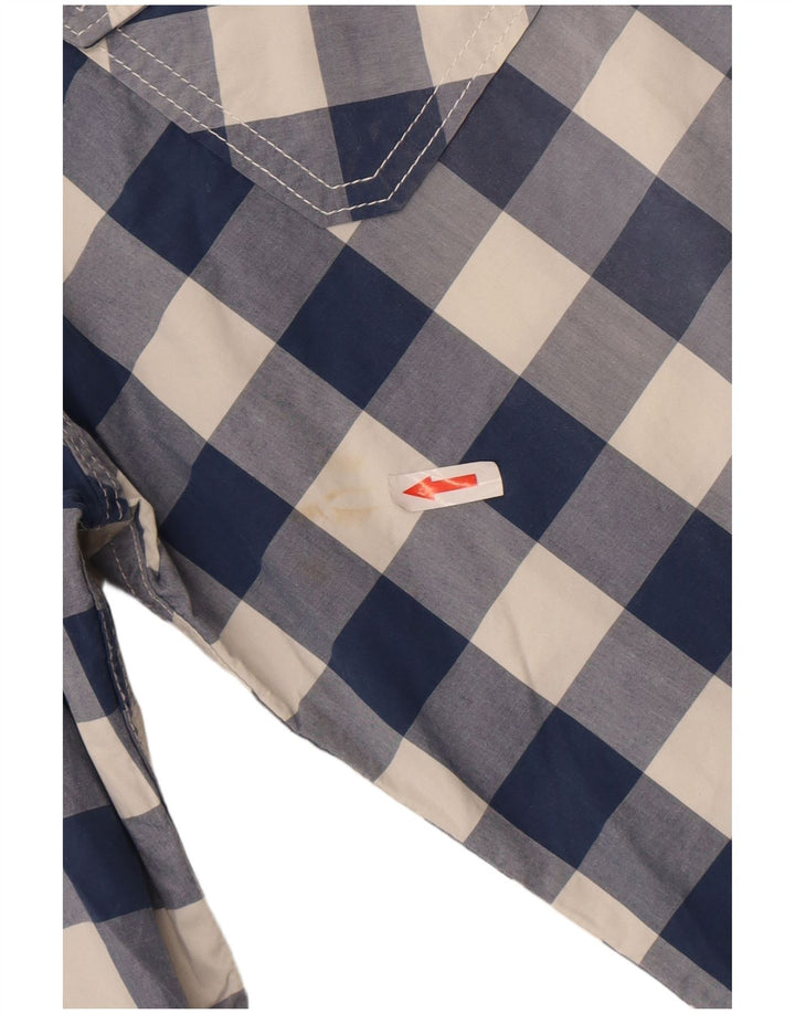 Superdry Mens Shirt 2XL Blue Gingham Cotton