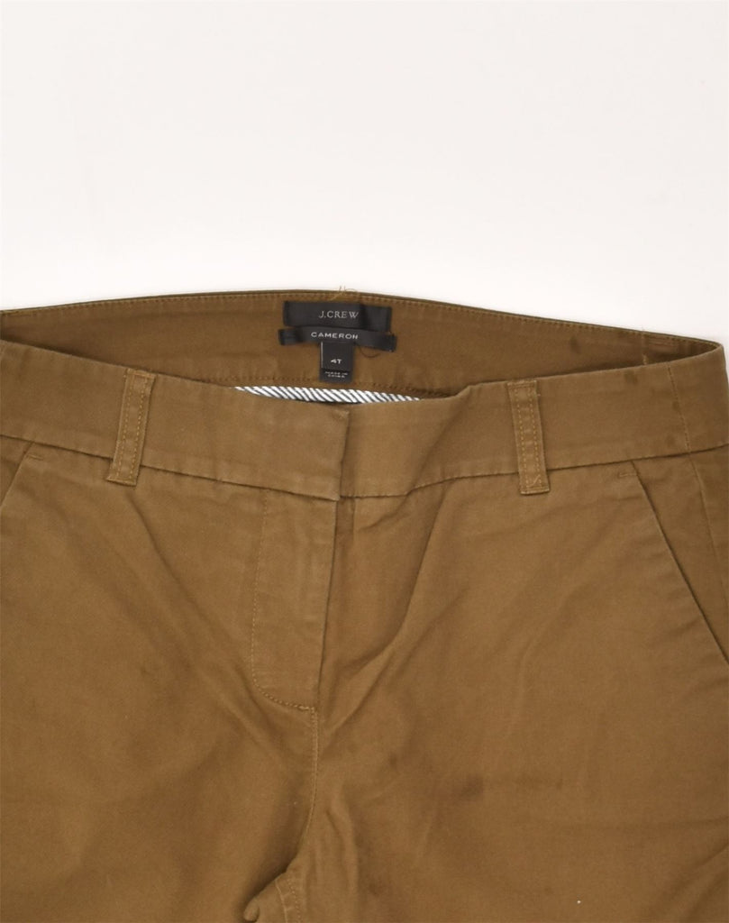 J. CREW Womens Cameron Slim Chino Trousers US 4 Small W27 L29 Brown Cotton | Vintage J. Crew | Thrift | Second-Hand J. Crew | Used Clothing | Messina Hembry 