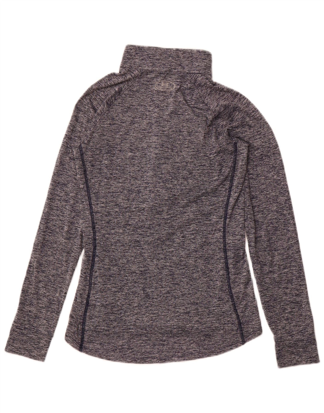 UNDER ARMOUR Womens Heat Gear Pullover Tracksuit Top UK 10 Small Navy Blue