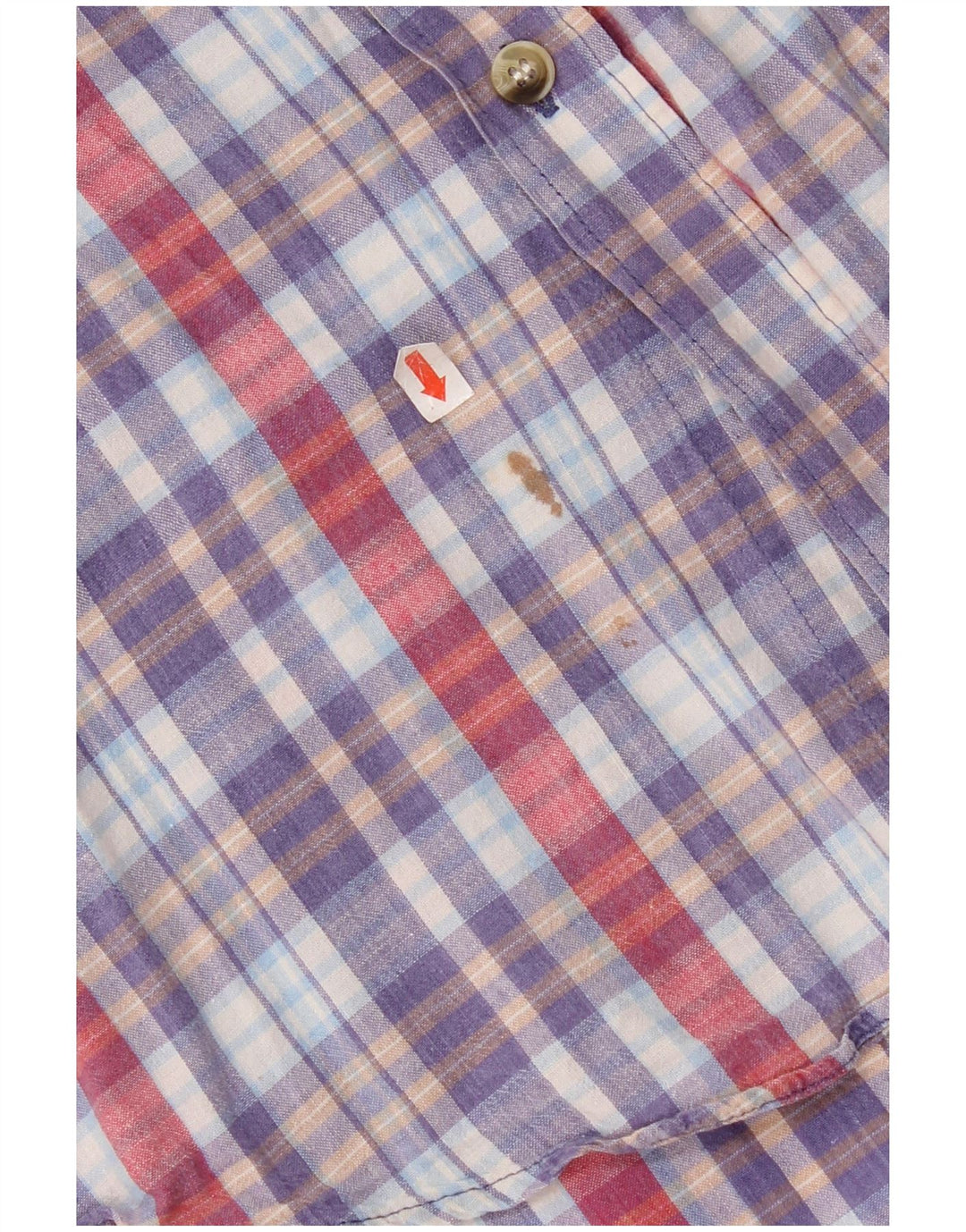 Fila Mens Short Sleeve Shirt Medium Multicoloured Check Cotton