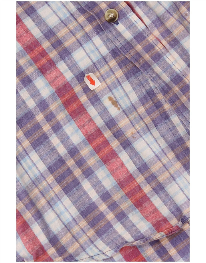 Fila Mens Short Sleeve Shirt Medium Multicoloured Check Cotton