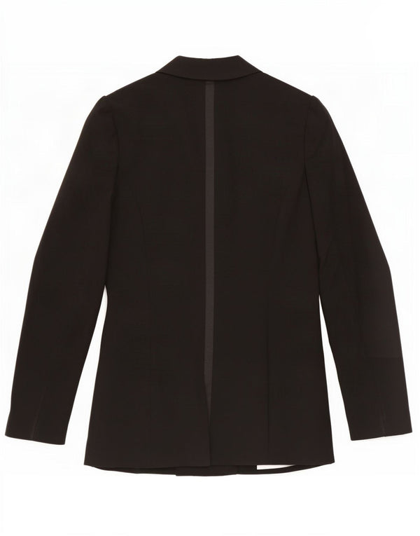 Marks & Spencer Womens 2 Button Blazer Jacket UK 14 Medium Black Polyester