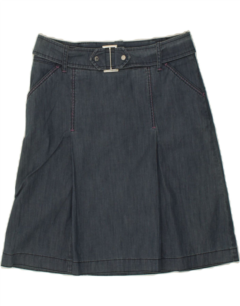 TRUSSARDI Womens Denim Skirt IT 42 Medium W30  Blue | Vintage Trussardi | Thrift | Second-Hand Trussardi | Used Clothing | Messina Hembry 