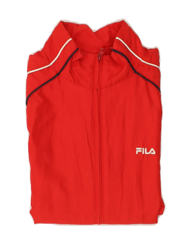 FILA Mens Tracksuit Top Jacket Small Red Polyester | Vintage Fila | Thrift | Second-Hand Fila | Used Clothing | Messina Hembry 