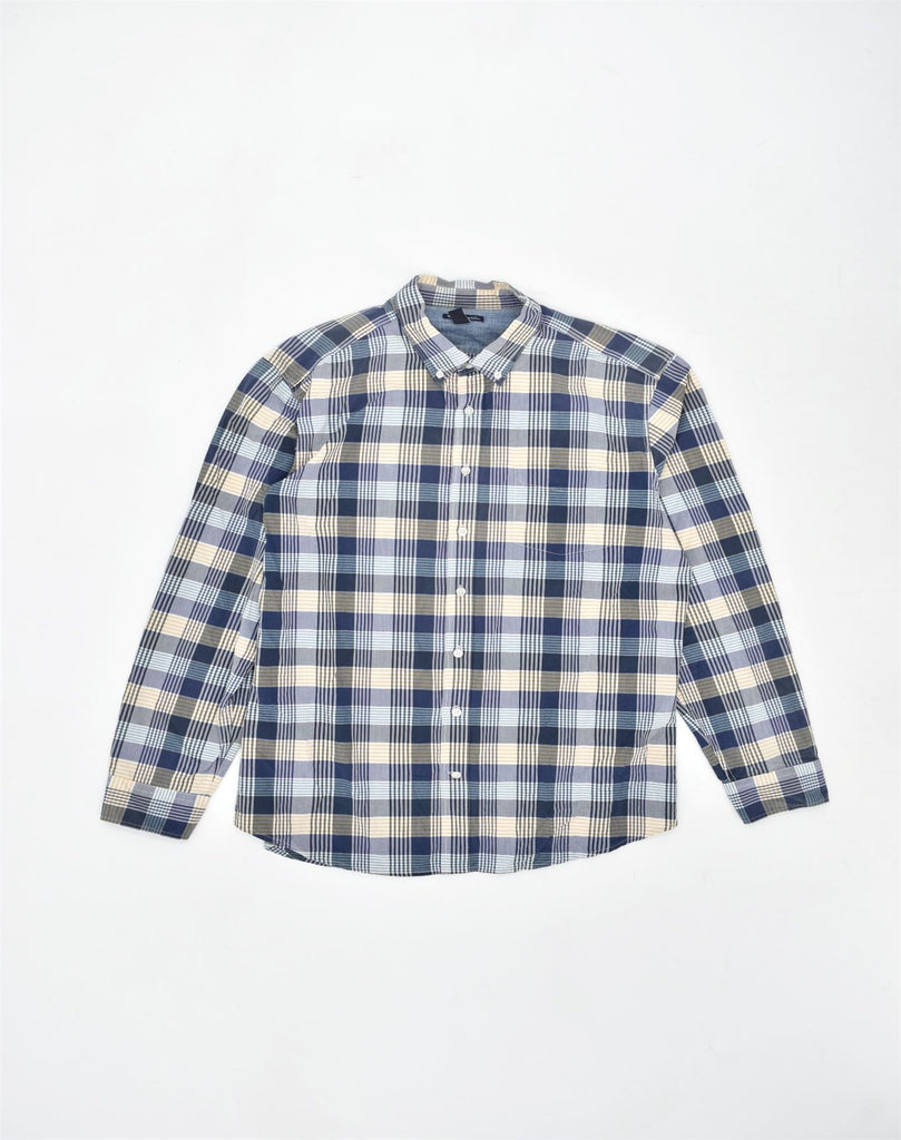 GAP Mens Shirt XL Blue Check Cotton | Vintage | Thrift | Second-Hand | Used Clothing | Messina Hembry 