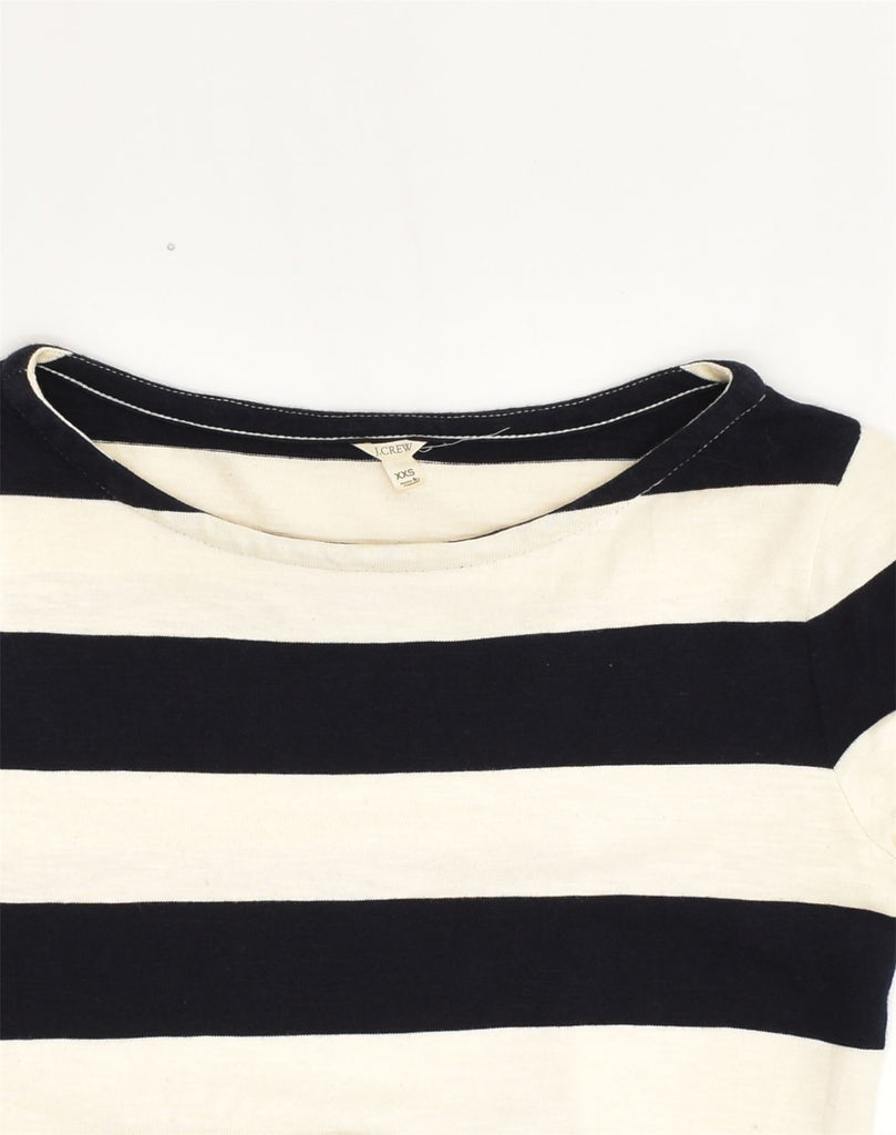 J. CREW Womens Basic Dress UK 2 2XS White Striped Cotton Nautical | Vintage J. Crew | Thrift | Second-Hand J. Crew | Used Clothing | Messina Hembry 