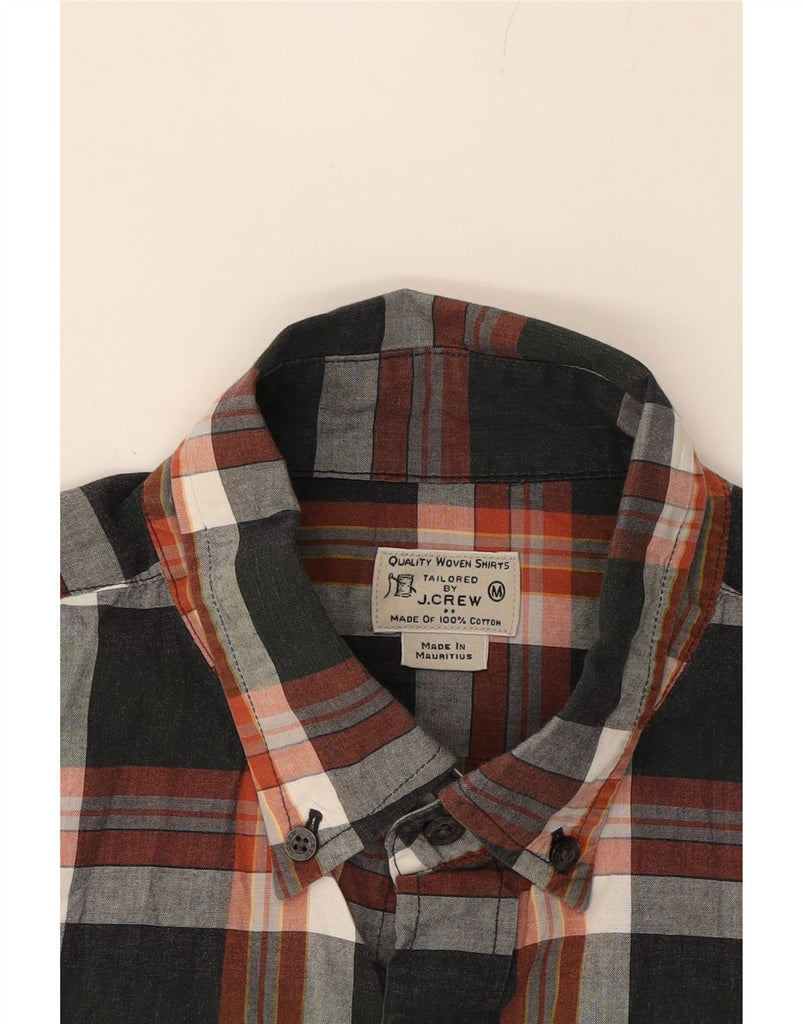 J. CREW Mens Tailored Shirt Medium Grey Check Cotton Vintage J. Crew and Second-Hand J. Crew from Messina Hembry 