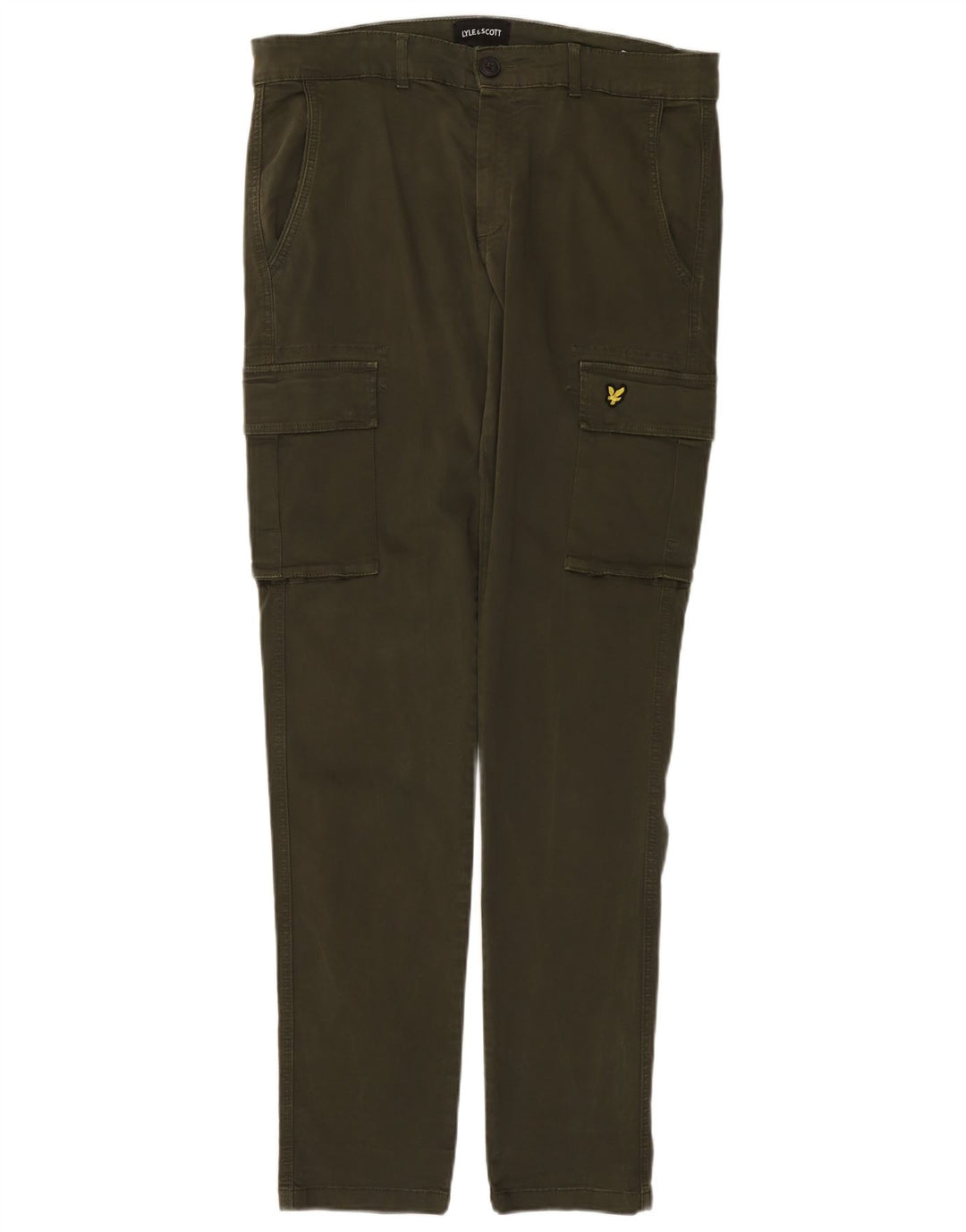 LYLE & SCOTT Mens Slim Cargo Trousers W34 L34 Khaki Cotton