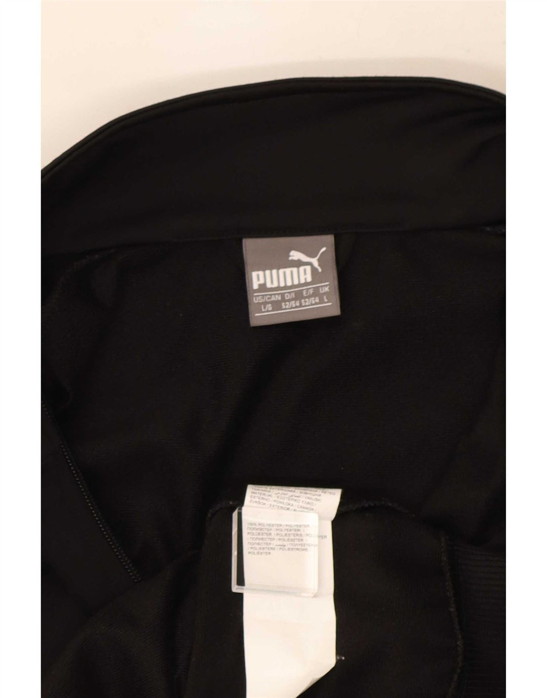 Puma Mens Graphic Tracksuit Top Jacket Large Black Polyester