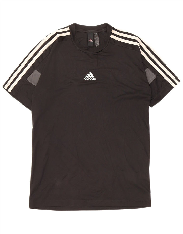 Adidas Mens T-Shirt Top XS Black Polyester