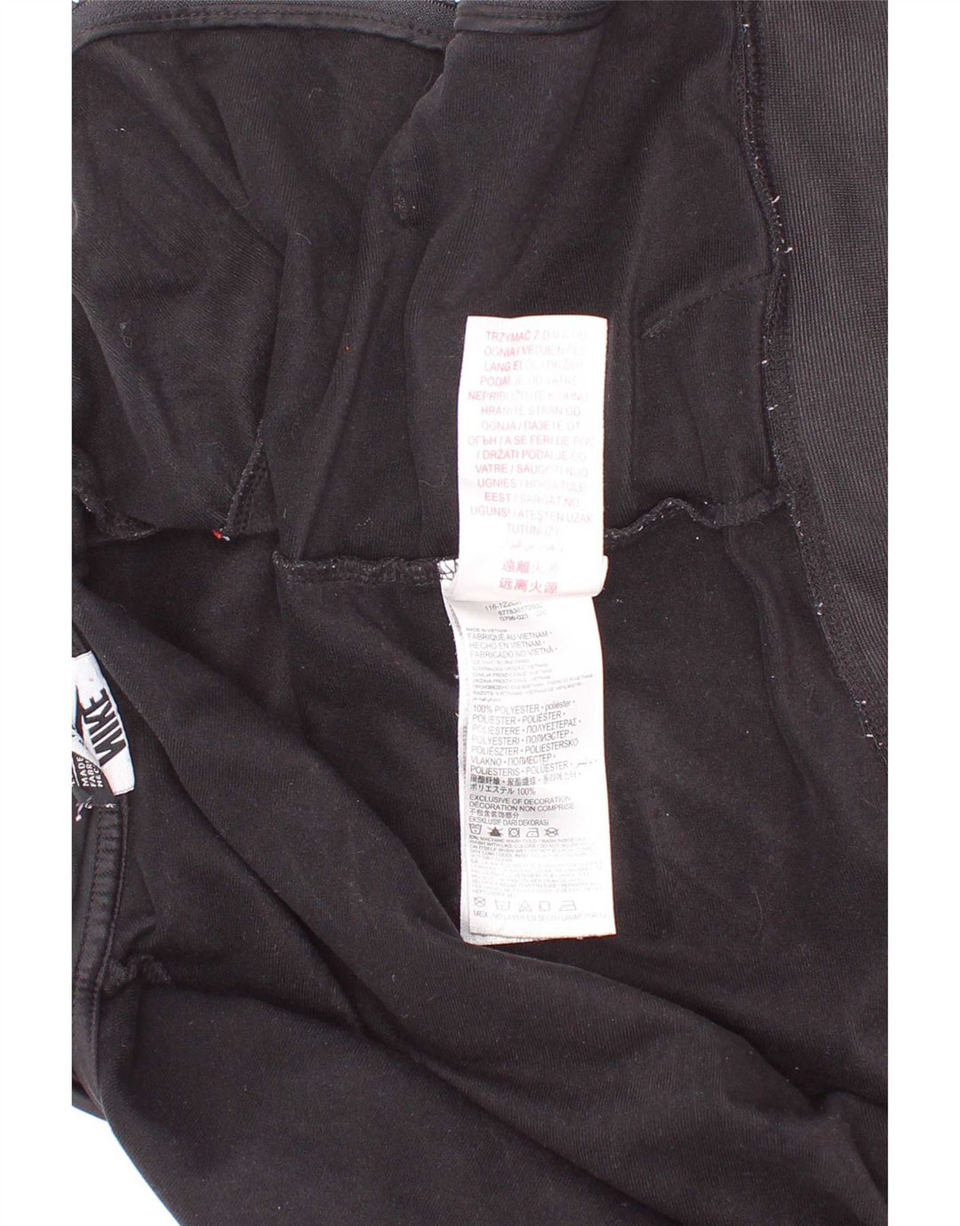 Nike Boys Graphic Tracksuit Top Jacket 6-7 Years Large Black Colourblock