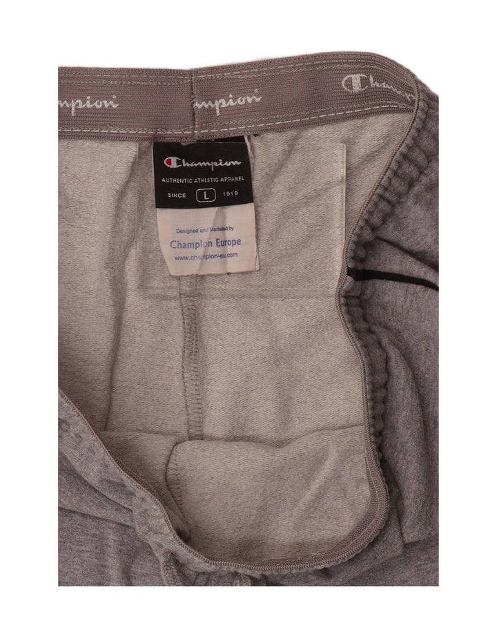 CHAMPION Boys Tracksuit Trousers 11-12 Years Large Grey Cotton