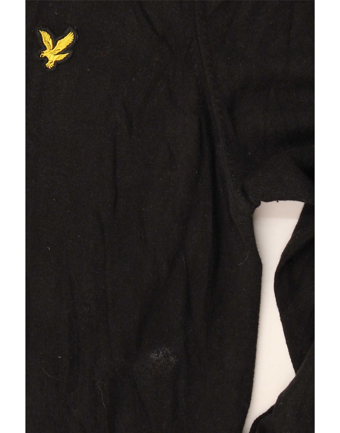 Lyle & Scott Mens Crew Neck Jumper Sweater Medium Black Cotton