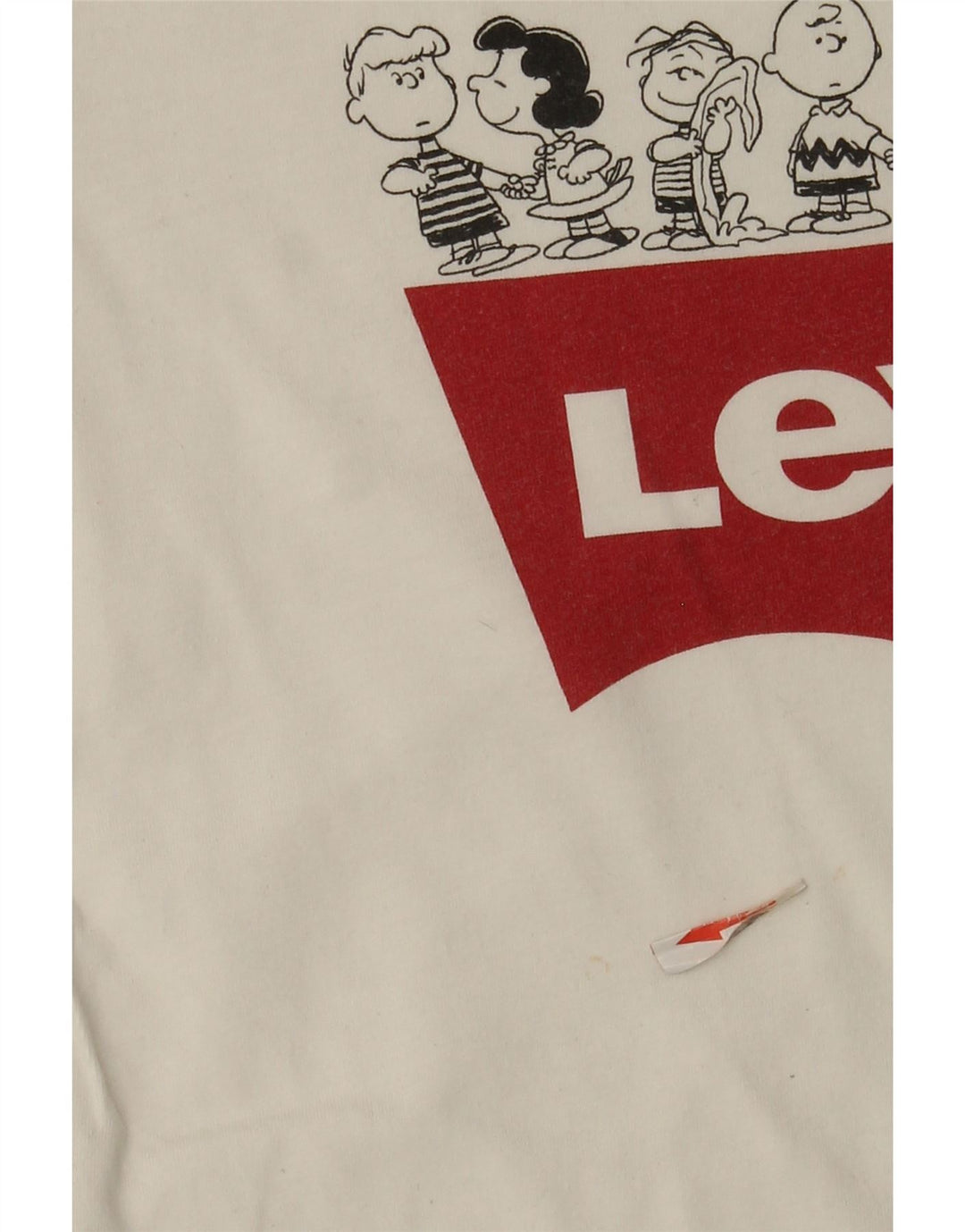 Levi's Womens Peanuts Graphic T-Shirt Top UK 6 XS White
