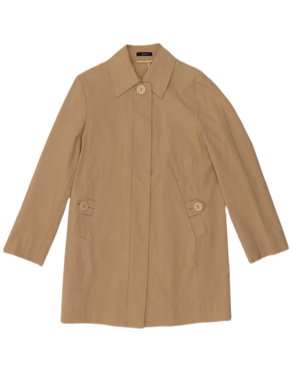 Joop Womens Overcoat EU 36 Small Beige Cotton