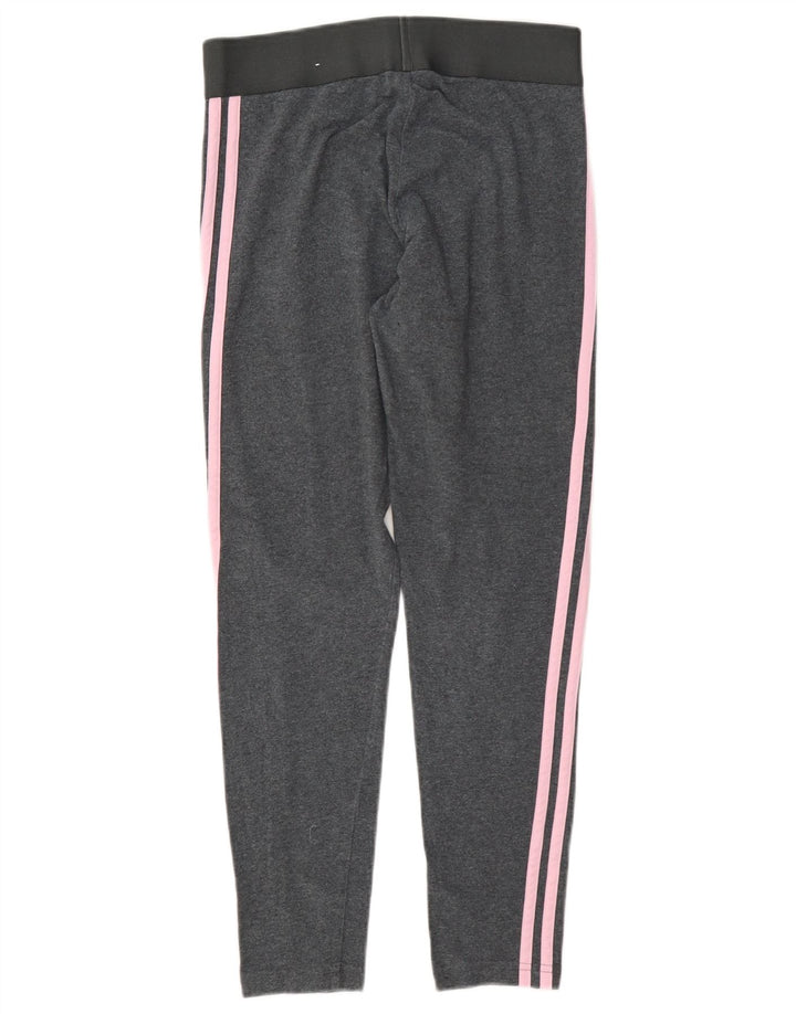 Adidas Womens Leggings UK 10 Small Grey Cotton