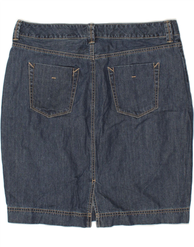 EDDIE BAUER Womens Denim Skirt US 14 XL W37 Blue Cotton | Vintage Eddie Bauer | Thrift | Second-Hand Eddie Bauer | Used Clothing | Messina Hembry 