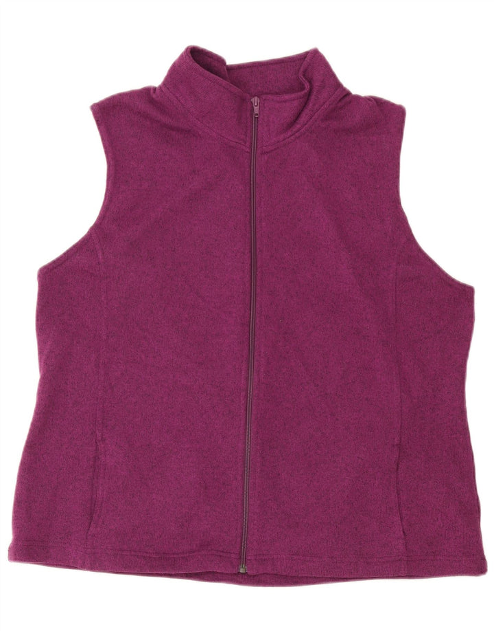 Lee Womens Riders Sleeveless Tracksuit Top Jacket UK 18 XL Purple Polyester