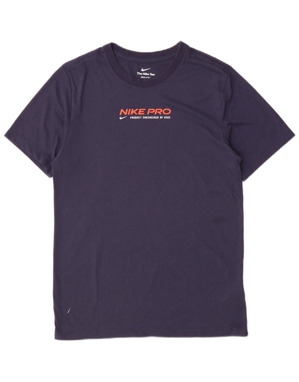 Nike Mens Dri Fit Graphic T-Shirt Top Small Navy Blue Polyester