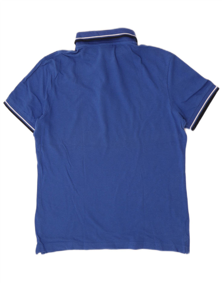 Diadora Mens Polo Shirt Medium Blue Cotton