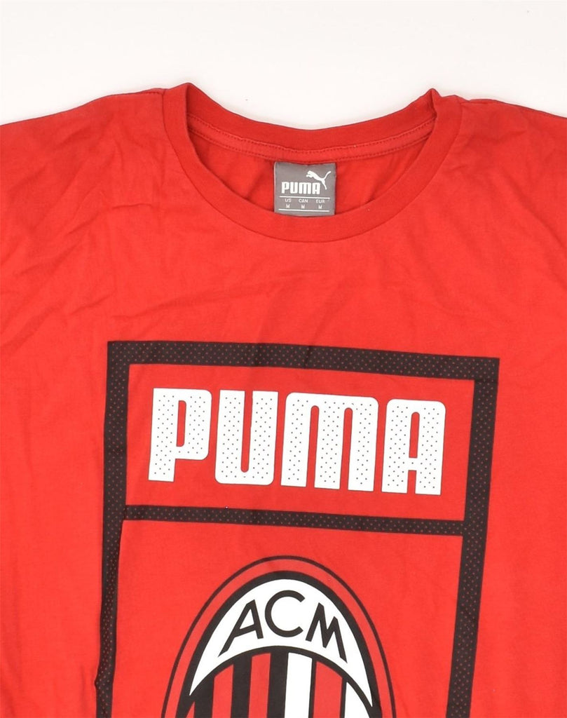 PUMA Mens Graphic T-Shirt Top Medium Red Cotton | Vintage Puma | Thrift | Second-Hand Puma | Used Clothing | Messina Hembry 