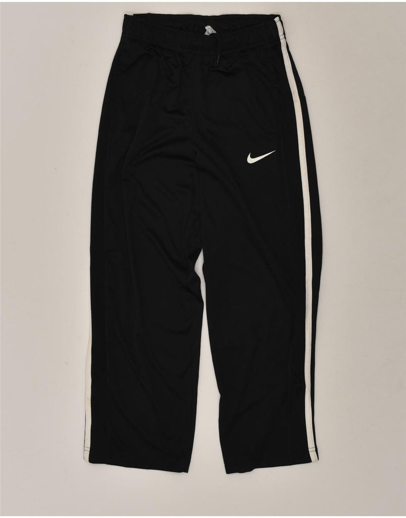 NIKE Boys Tracksuit Trousers 7-8 Years Small  Black Polyester | Vintage Nike | Thrift | Second-Hand Nike | Used Clothing | Messina Hembry 