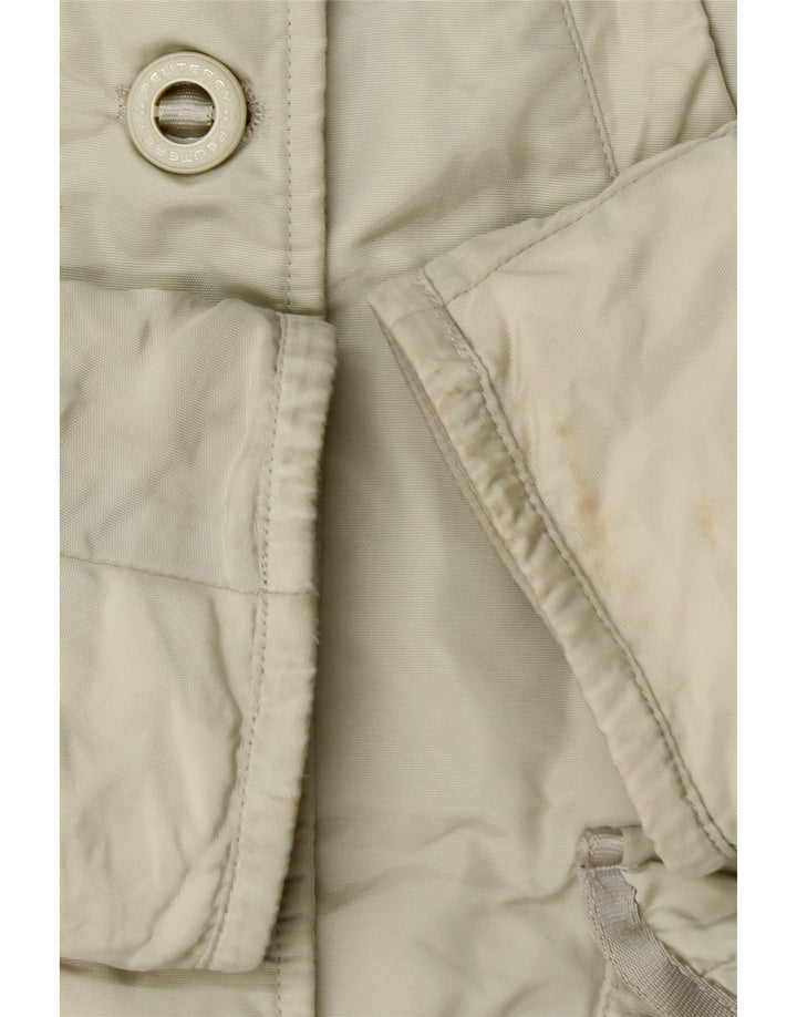 PEUTEREY Girls Hooded Utility Jacket 9-10 Years Large Off White Polyamide