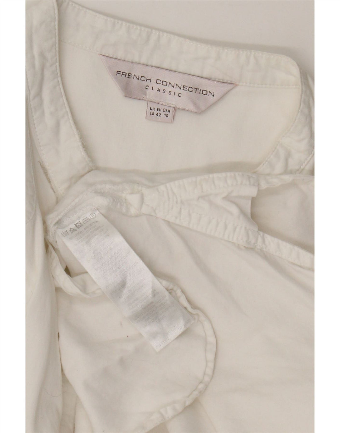 French Connection Womens Shirt Dress UK 14 Large White Lyocell
