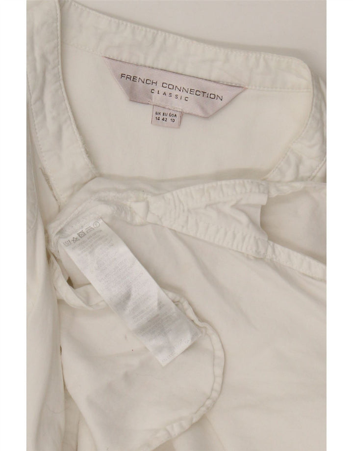 French Connection Womens Shirt Dress UK 14 Large White Lyocell