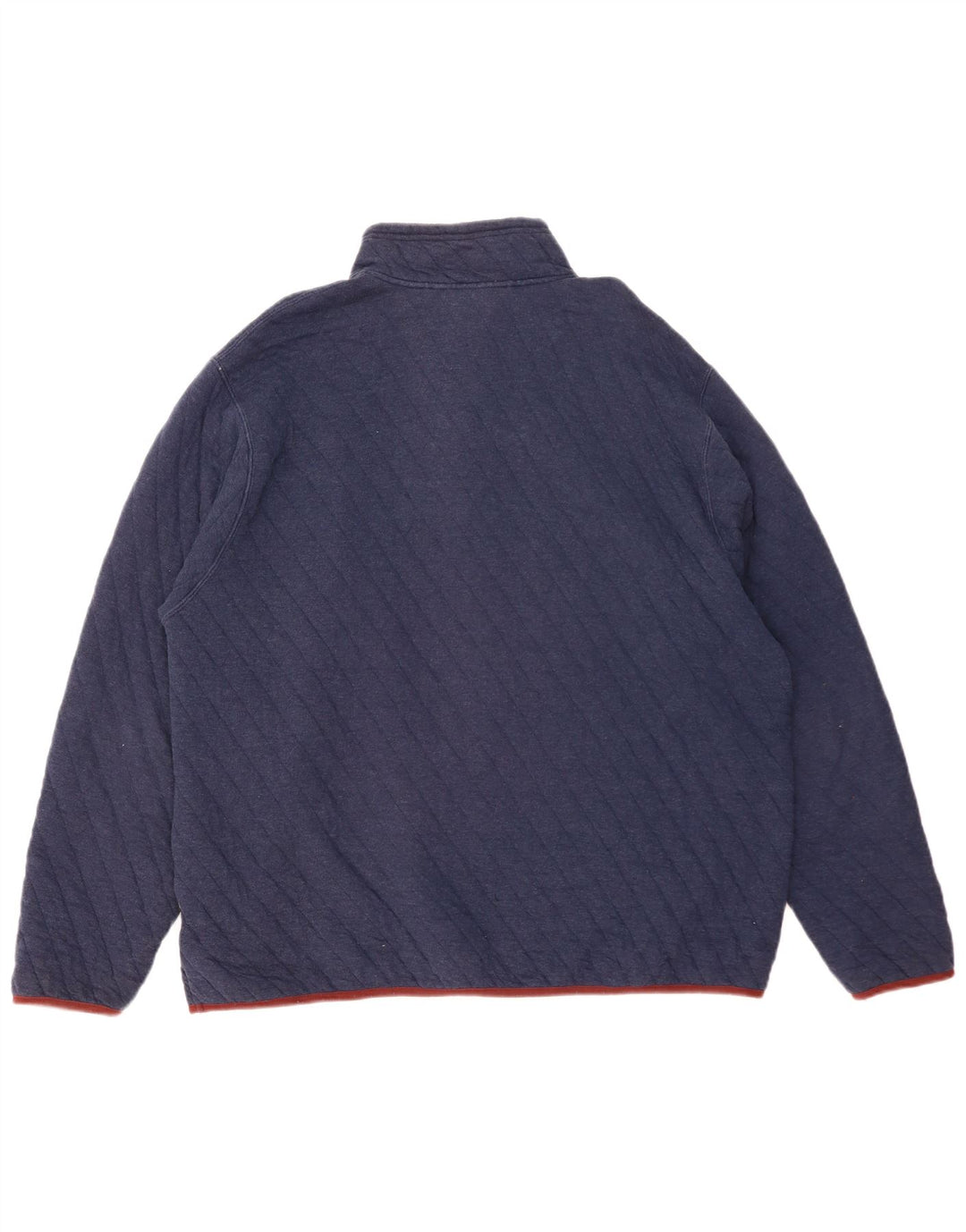 ORVIS Mens Button Neck Sweatshirt Jumper XL Navy Blue Cotton