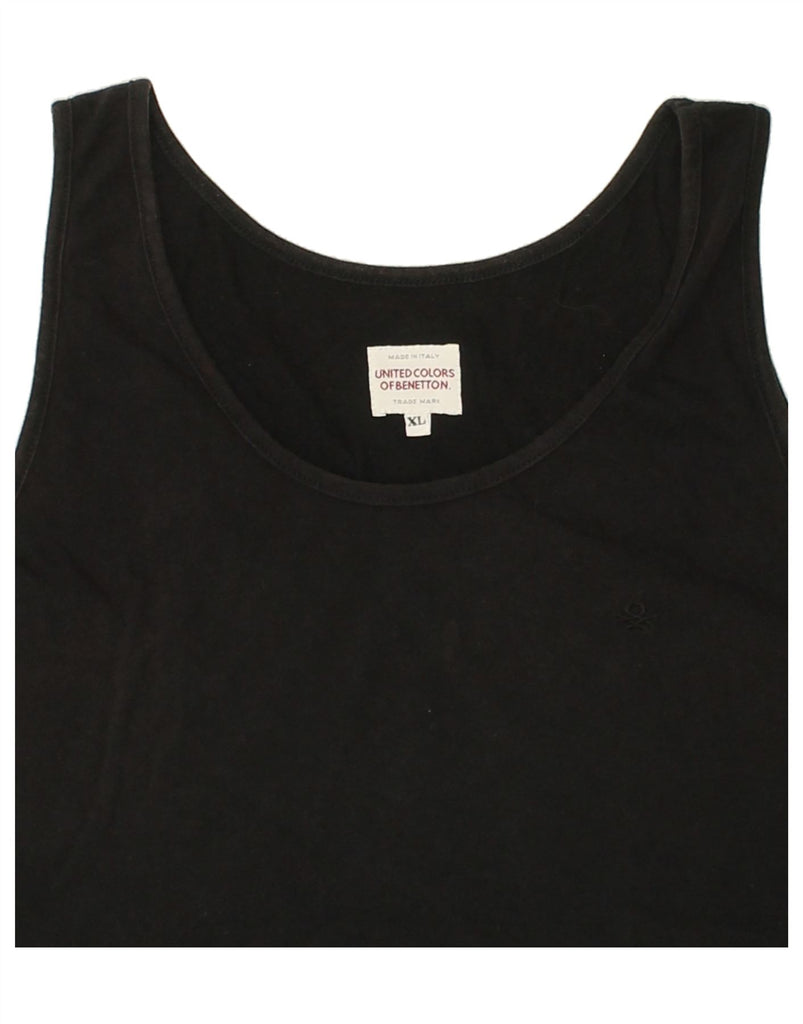 BENETTON Womens Vest Top UK 18 XL Black | Vintage Benetton | Thrift | Second-Hand Benetton | Used Clothing | Messina Hembry 