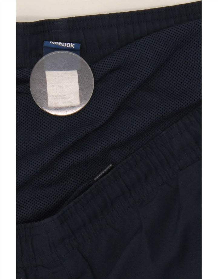 Reebok Mens Graphic Sport Shorts Large  Navy Blue Polyester