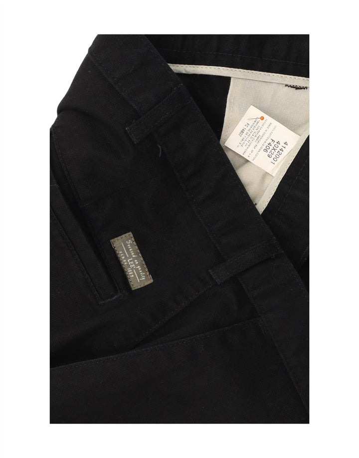 LEE Mens Straight Chino Trousers W40 L29 Black Cotton