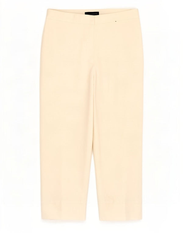 Marks & Spencer Womens High Waist Cropped Trousers UK 12 Medium W32 L24 Off