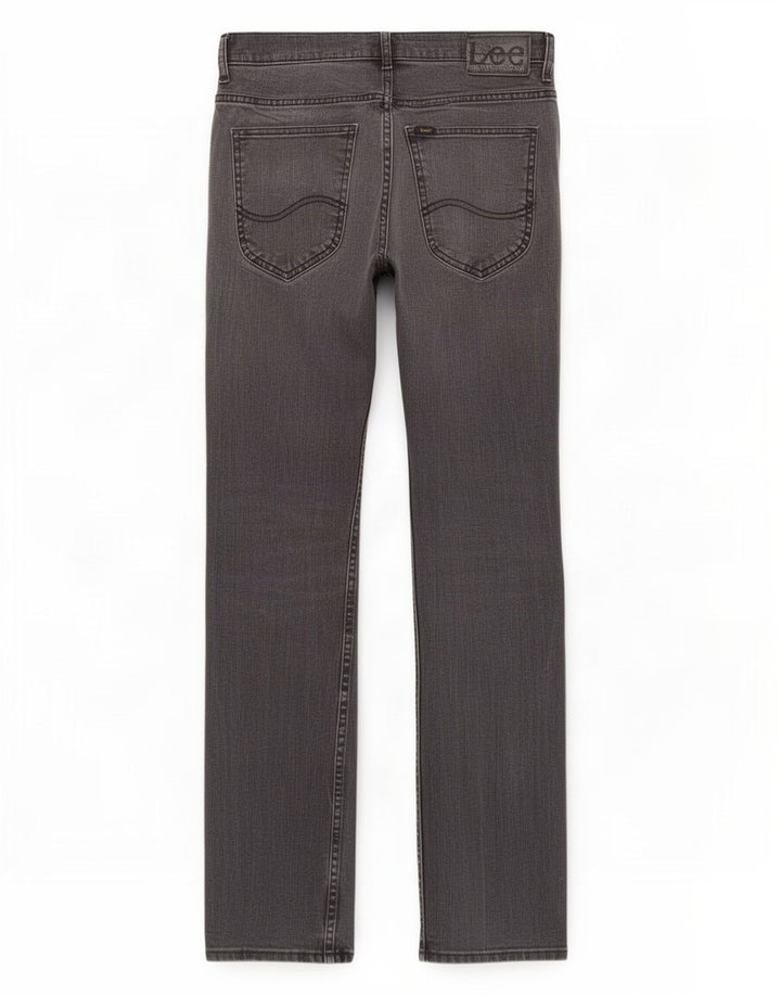 Lee Mens Straight Jeans W29 L32 Grey Cotton