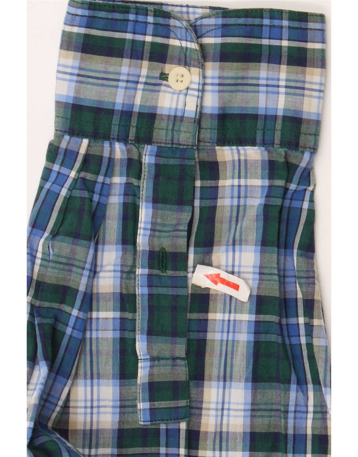 Chaps Mens Easy Care Shirt 2XL Blue Check Cotton