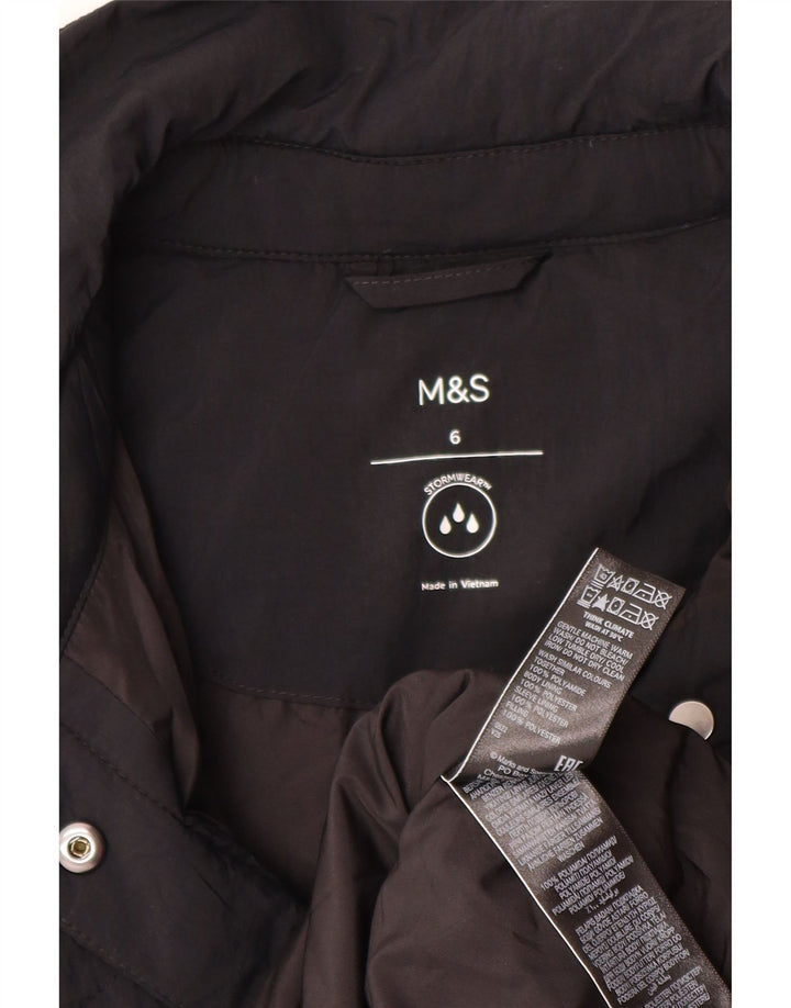 Marks & Spencer Womens Oversized Quilted Padded Coat UK 6 XS Black