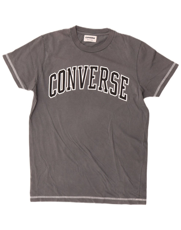 Converse Mens Graphic T-Shirt Top Small Grey Cotton