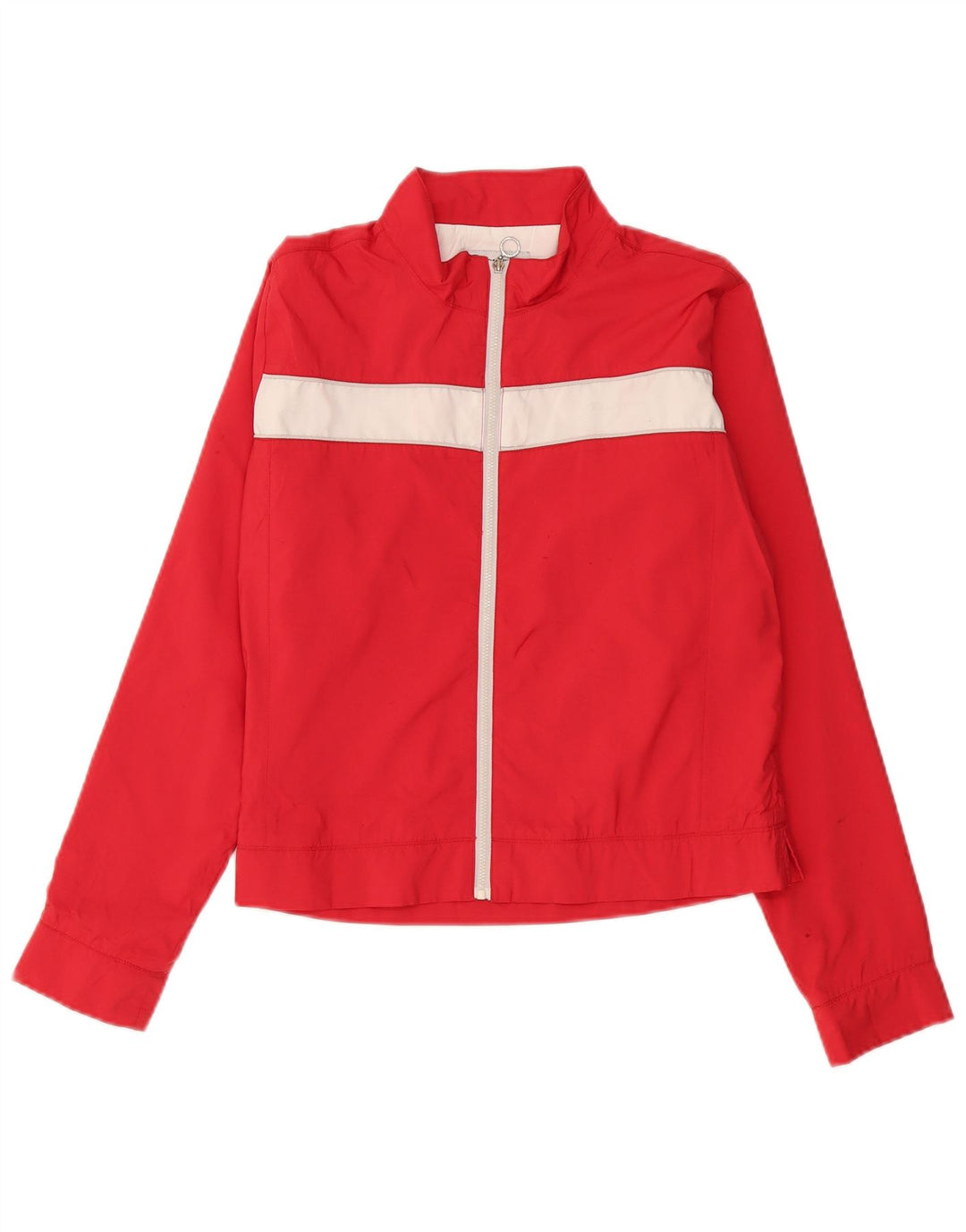 CHAMPION Womens Tracksuit Top Jacket UK 16 Large Red Colourblock