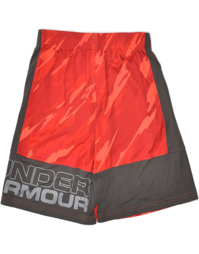 UNDER ARMOUR Boys Graphic Sport Shorts 9-10 Years Medium Red Camouflage | Vintage Under Armour | Thrift | Second-Hand Under Armour | Used Clothing | Messina Hembry 