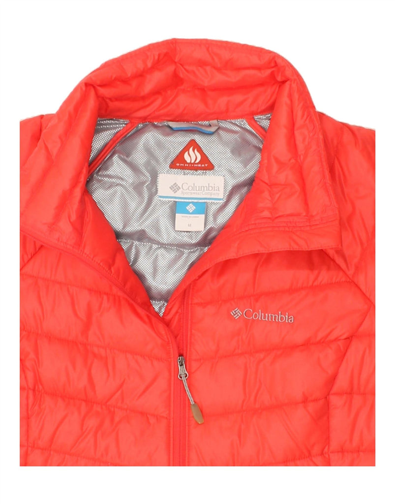 COLUMBIA Womens Omni-Heat Padded Jacket UK 14 Medium Red Nylon | Vintage Columbia | Thrift | Second-Hand Columbia | Used Clothing | Messina Hembry 